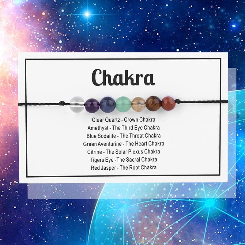 Adjustable Chakra Crystal Wish Bracelet/ Friendship Bracelet