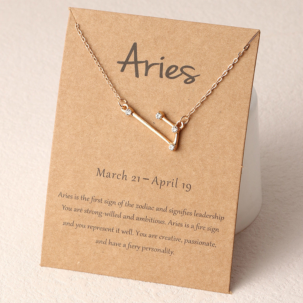 Aries Zodiac Constellation Pendant Necklace 21st March - 19th April