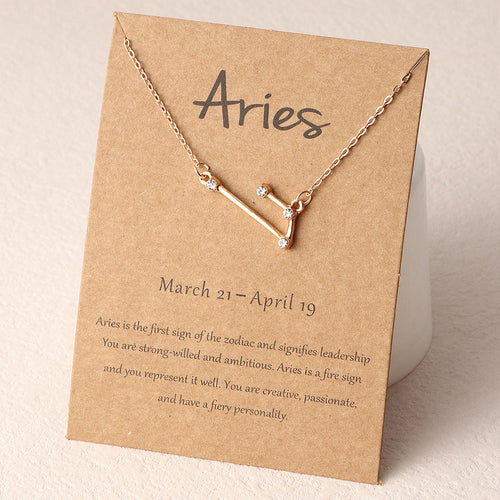 Aries Zodiac Constellation Pendant Necklace 21st March - 19th April