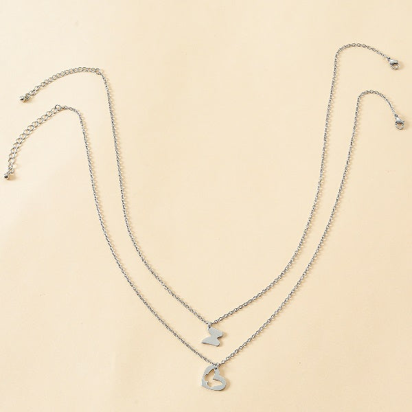 Adjustable Mother and Daughter Butterfly Heart Pendant Necklace Set with Presentation Card