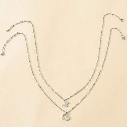 Adjustable Mother and Daughter Butterfly Heart Pendant Necklace Set with Presentation Card