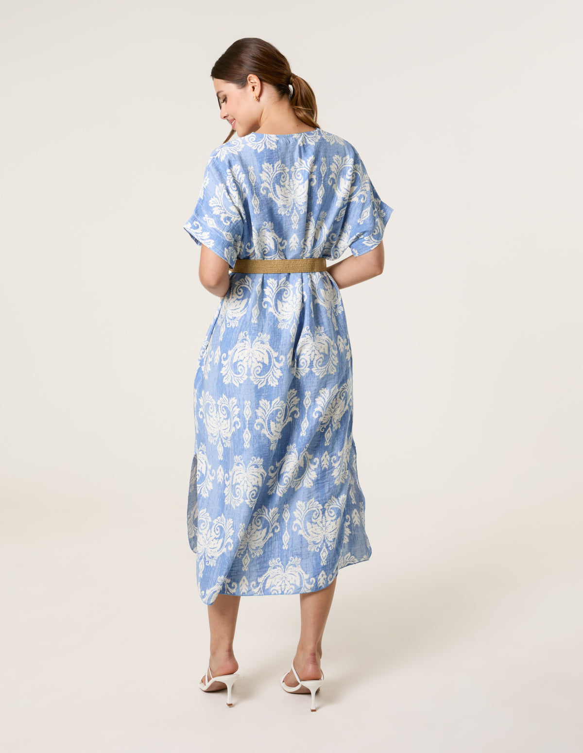 Abstract Floral Print Dress