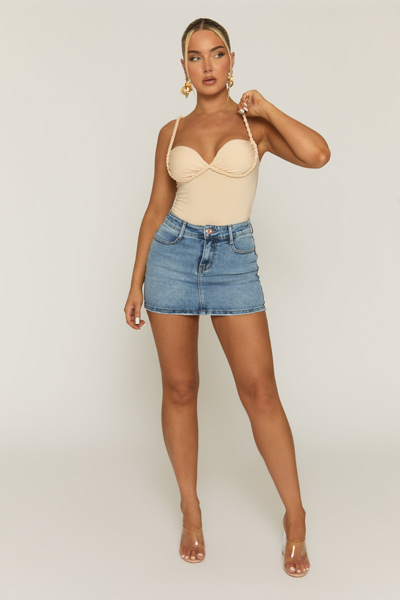 Beige rope detail bodysuit - Lisbon