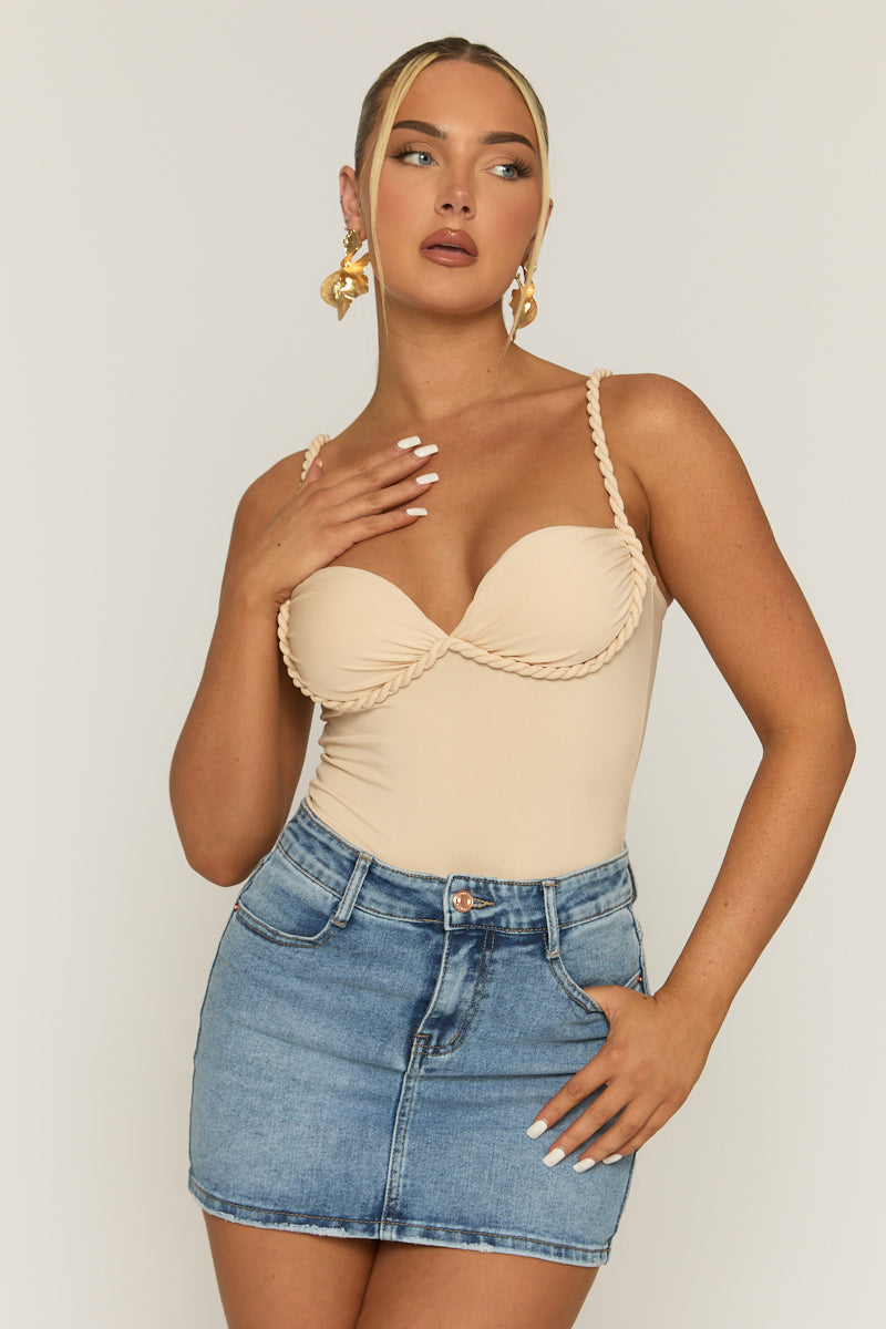 Beige rope detail bodysuit - Lisbon