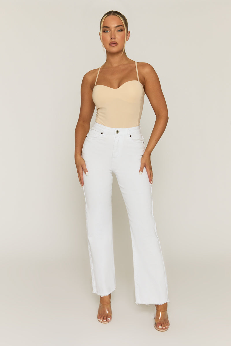 Beige Padded Bust Bodysuit - Seville