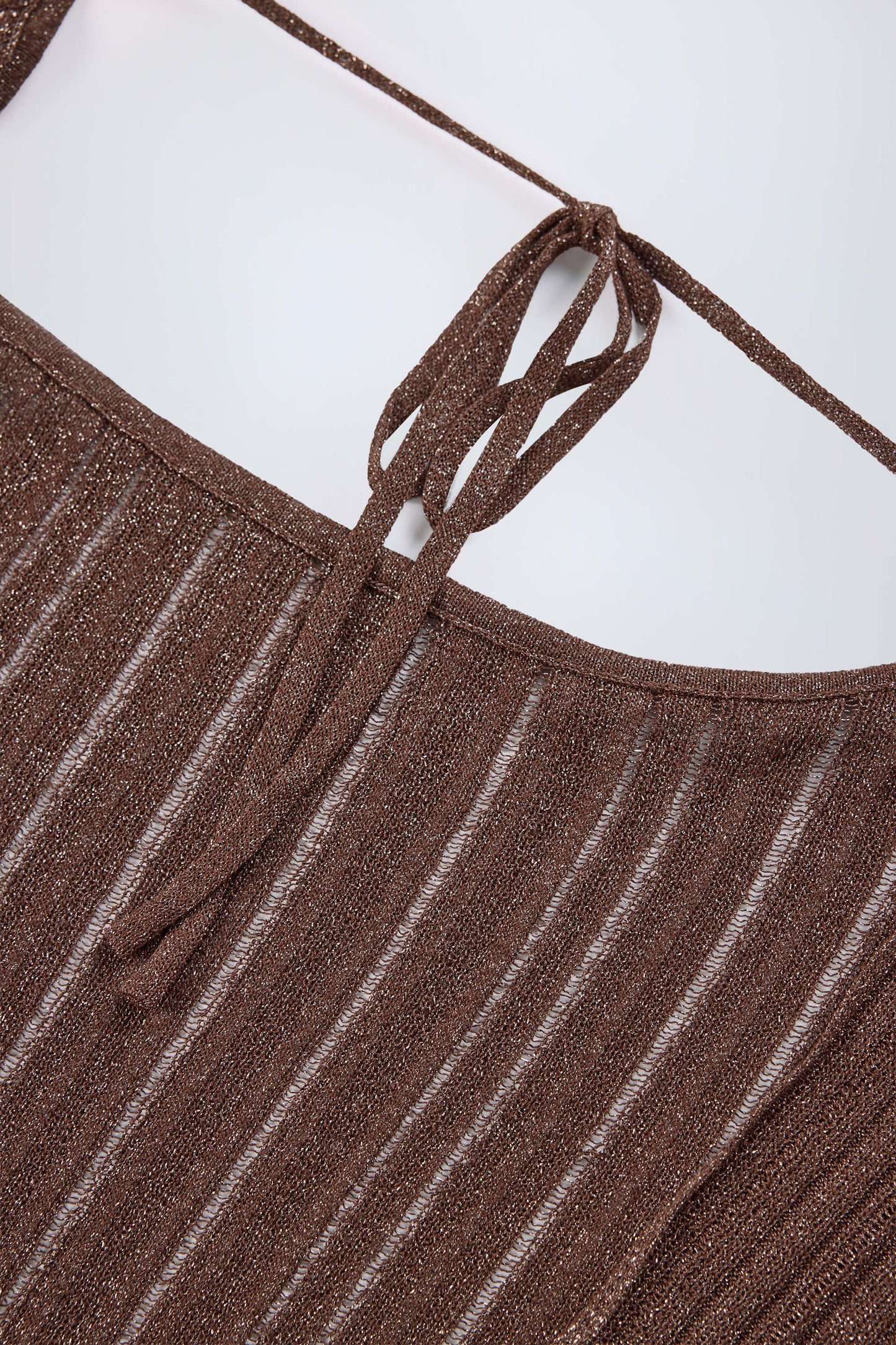 Backless Batwing Mini Dress in Bronze