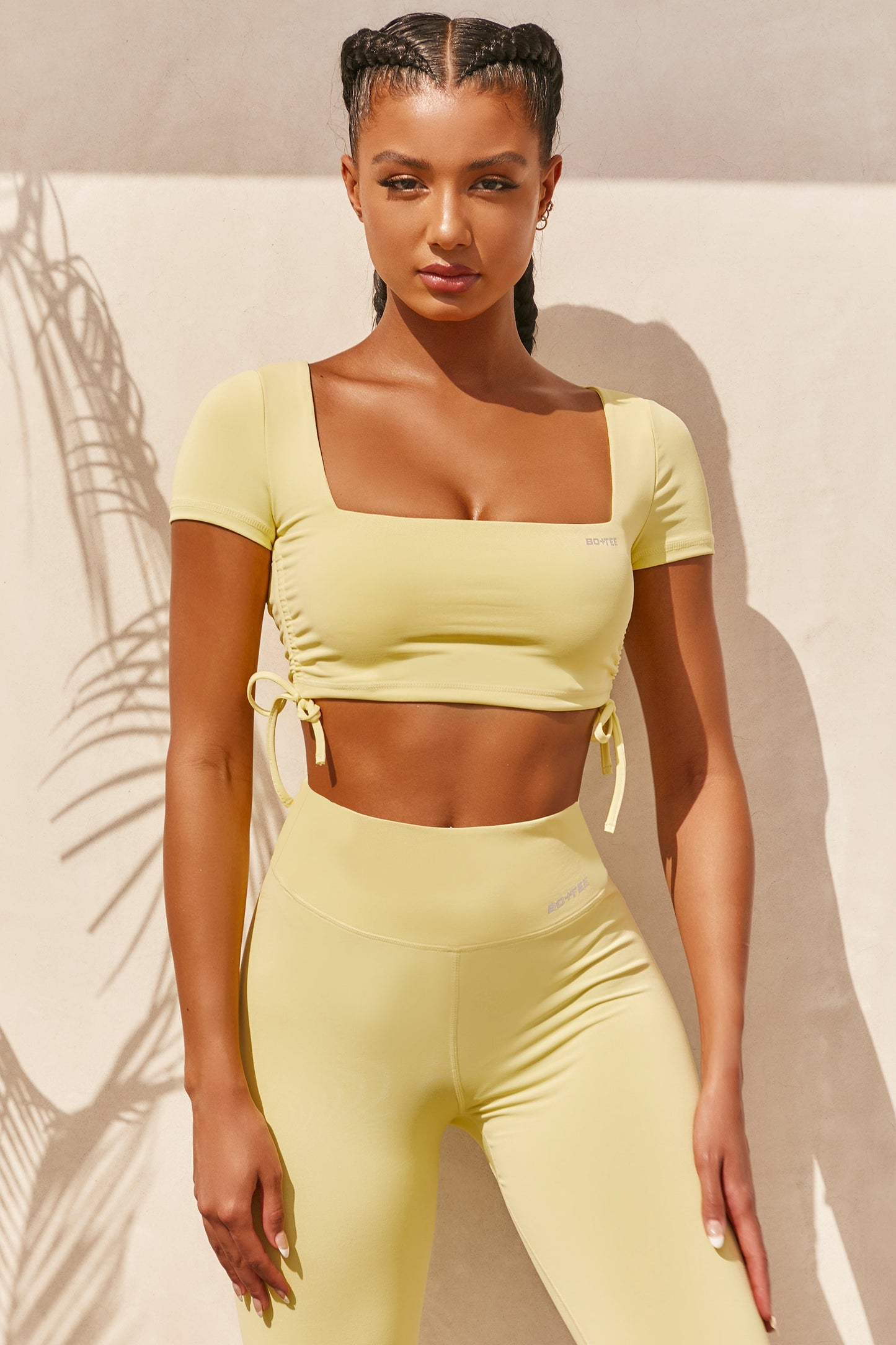 Ambition Slinky Crop Top in Yellow