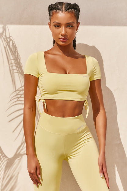 Ambition Slinky Crop Top in Yellow