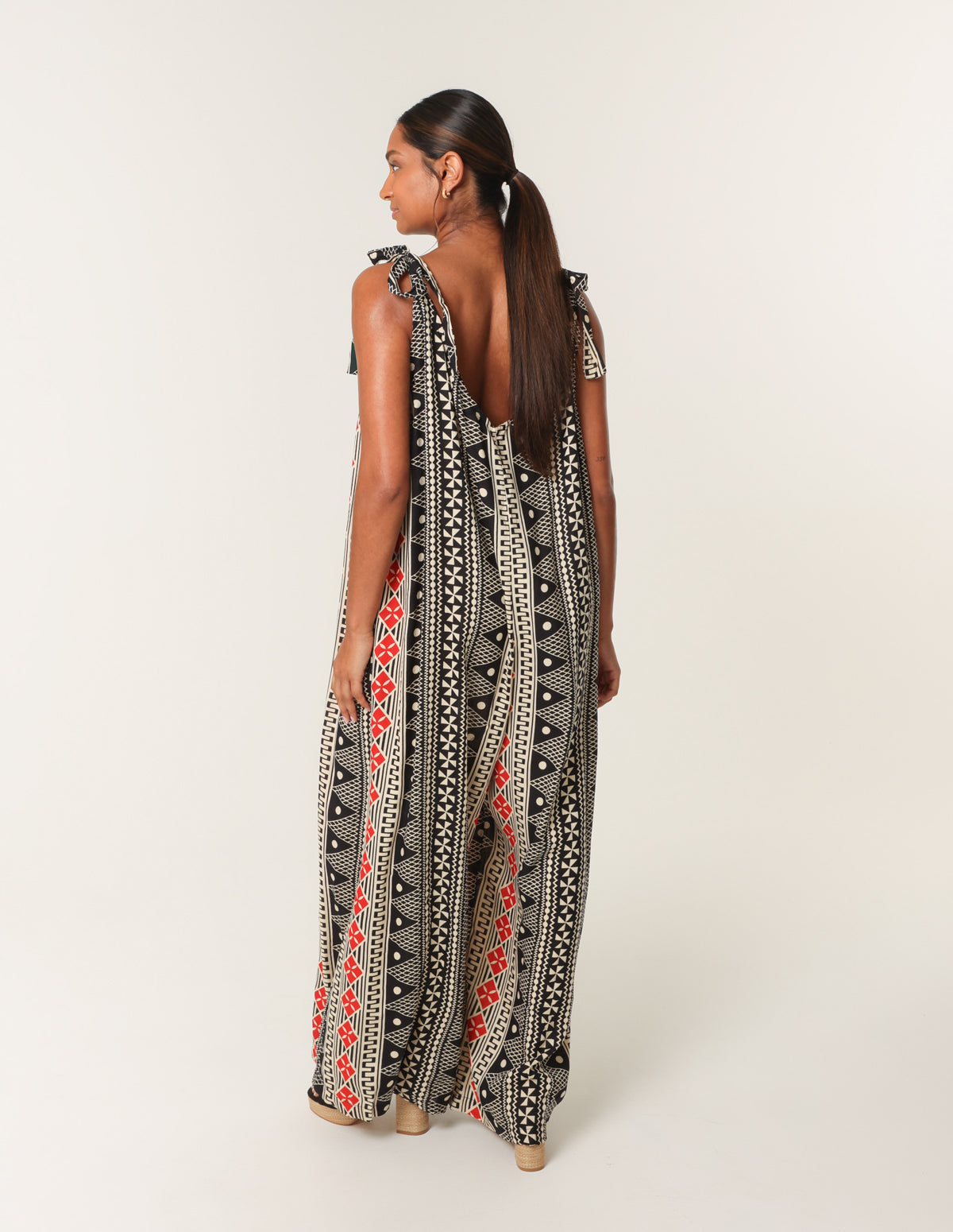 Aztec Tie Shoulder Jumpsuit