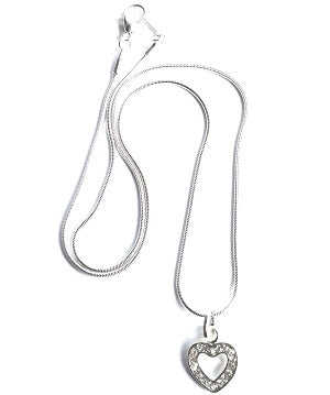 Diamante necklace with heart pendent