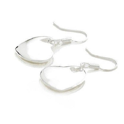 925 Sterling Silver Plated Designer Inspired 'Heart In Heart' Charm Drop Earrings