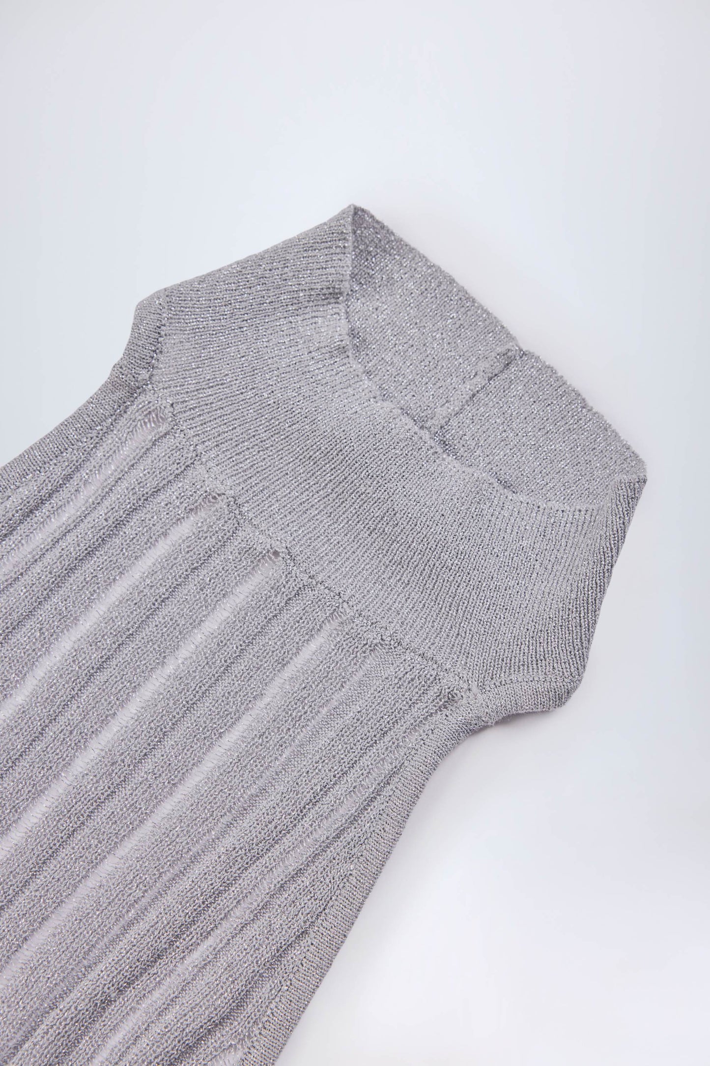 Backless Halterneck Maxi Dress in Silver